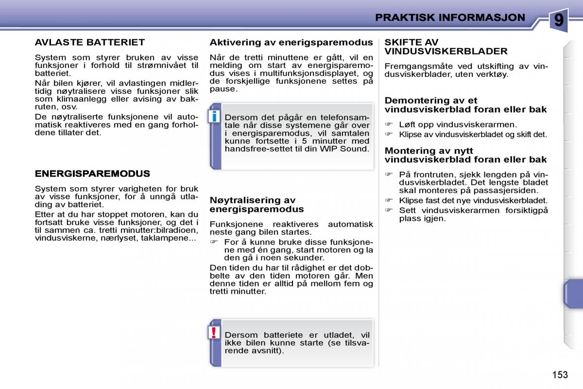 Peugeot 207 bruksanvisningen / page 149