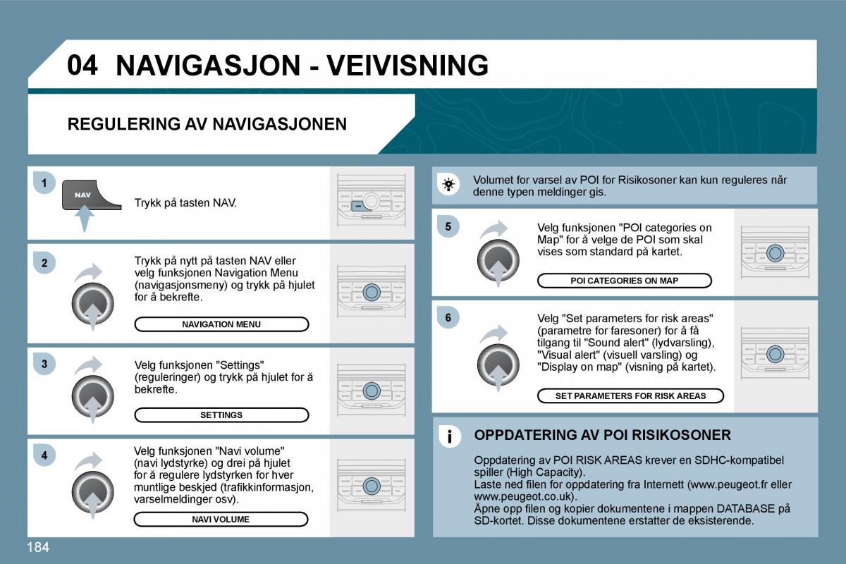 Peugeot 207 bruksanvisningen / page 180