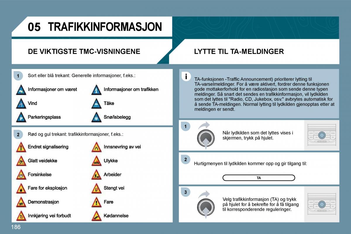 Peugeot 207 bruksanvisningen / page 182