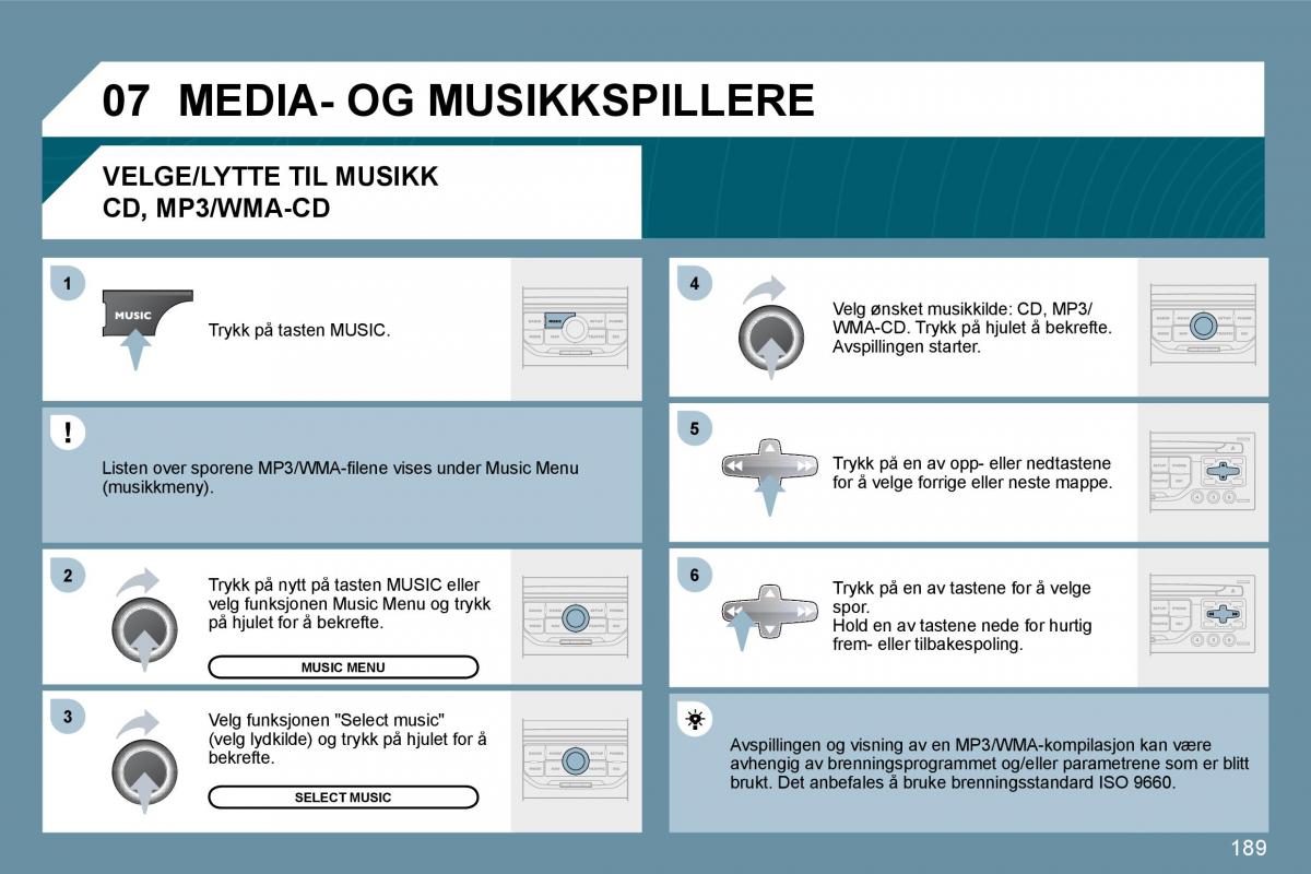 Peugeot 207 bruksanvisningen / page 185