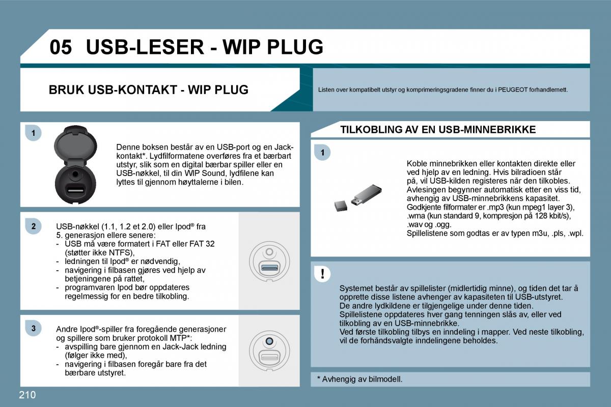 Peugeot 207 bruksanvisningen / page 205