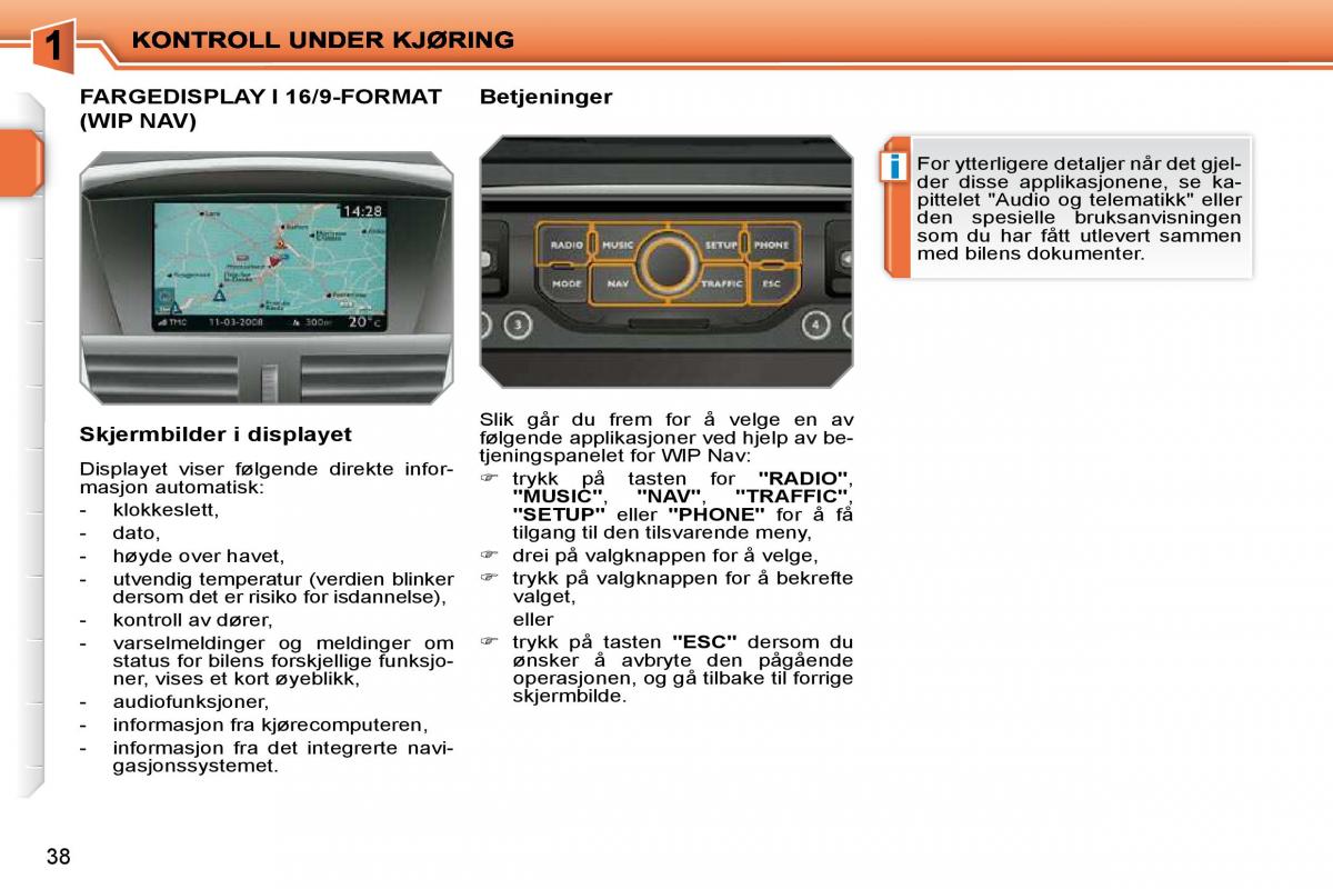 Peugeot 207 bruksanvisningen / page 21