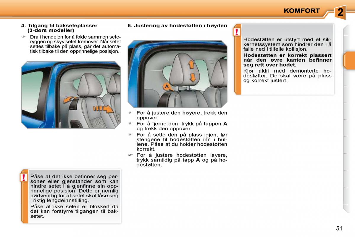 Peugeot 207 bruksanvisningen / page 38