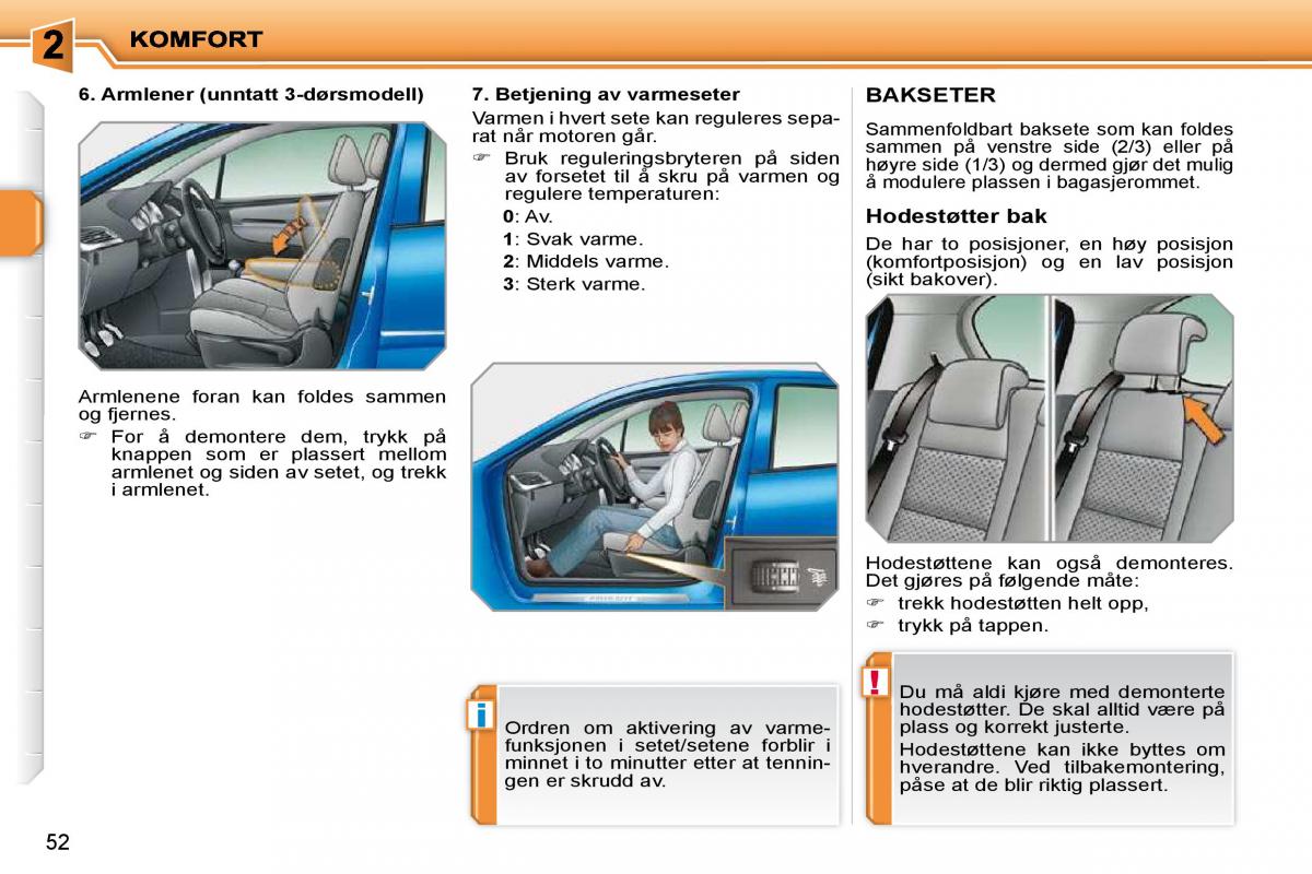 Peugeot 207 bruksanvisningen / page 39