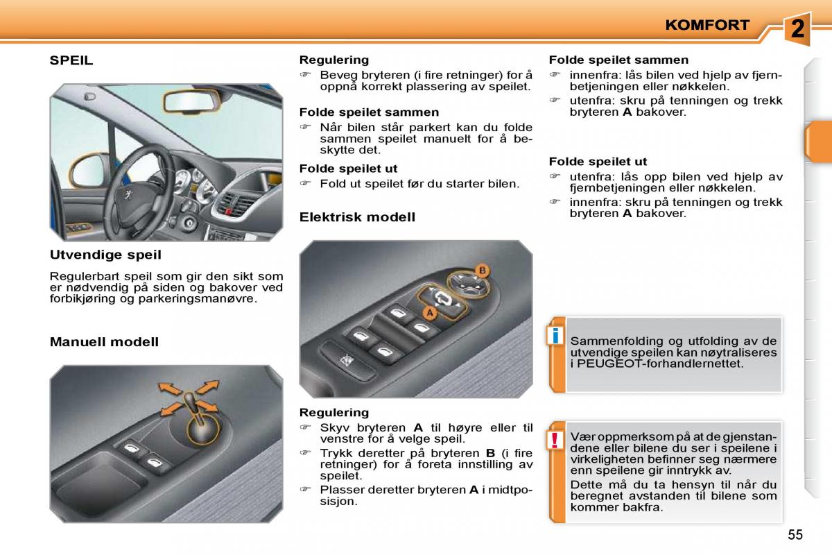 Peugeot 207 bruksanvisningen / page 44