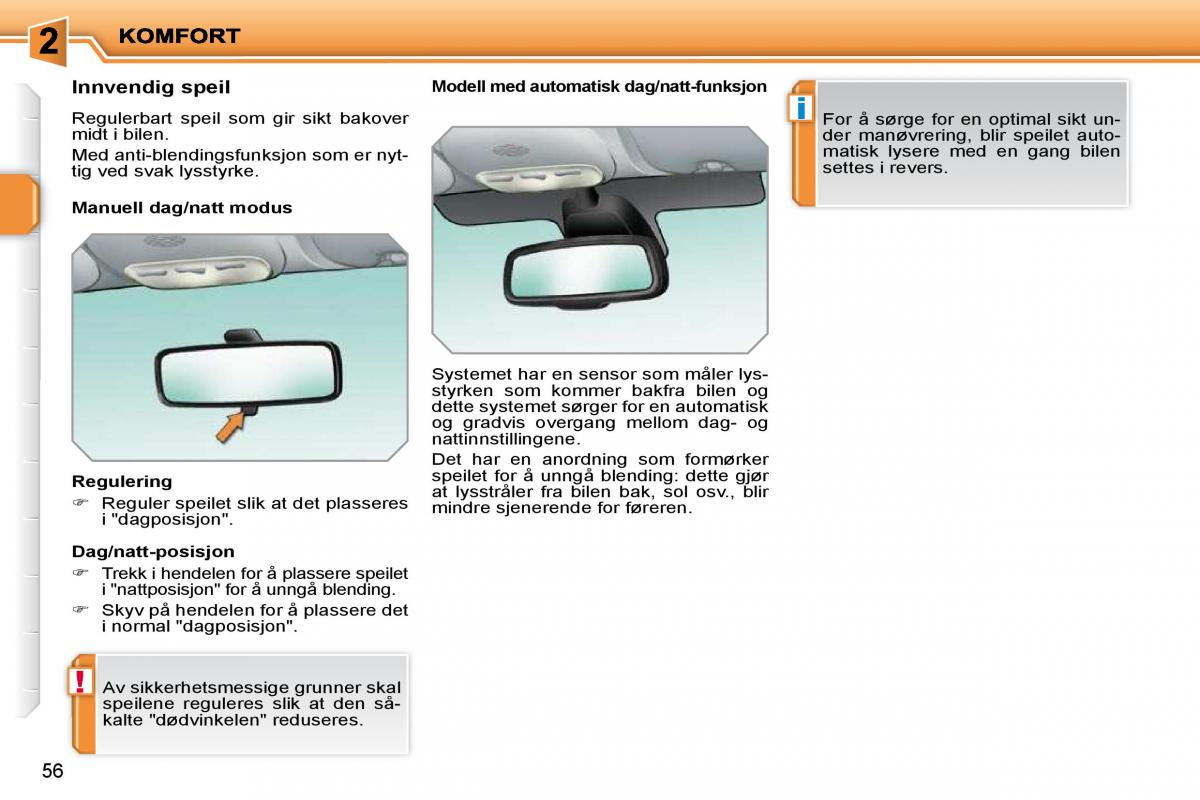 Peugeot 207 bruksanvisningen / page 45