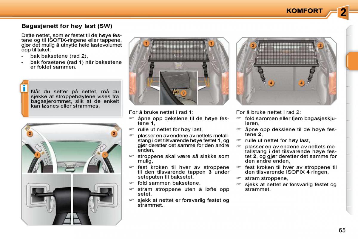 Peugeot 207 bruksanvisningen / page 54