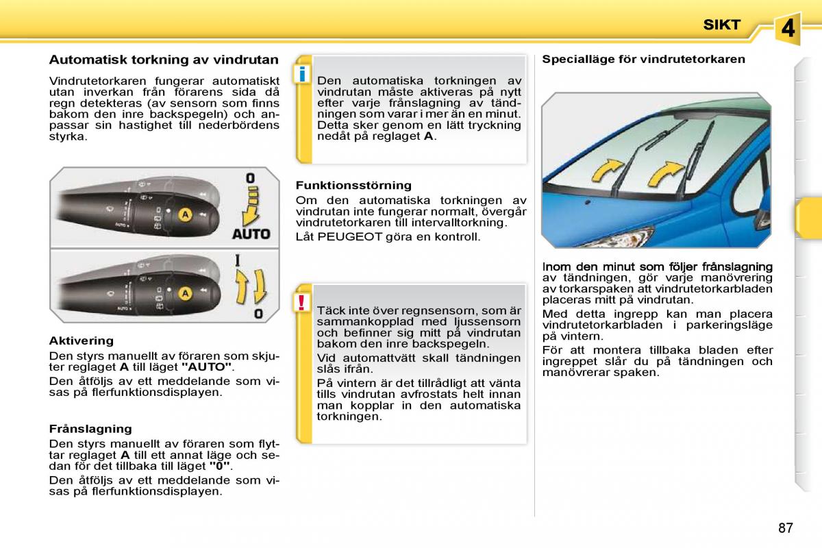 Peugeot 207 instruktionsbok / page 82