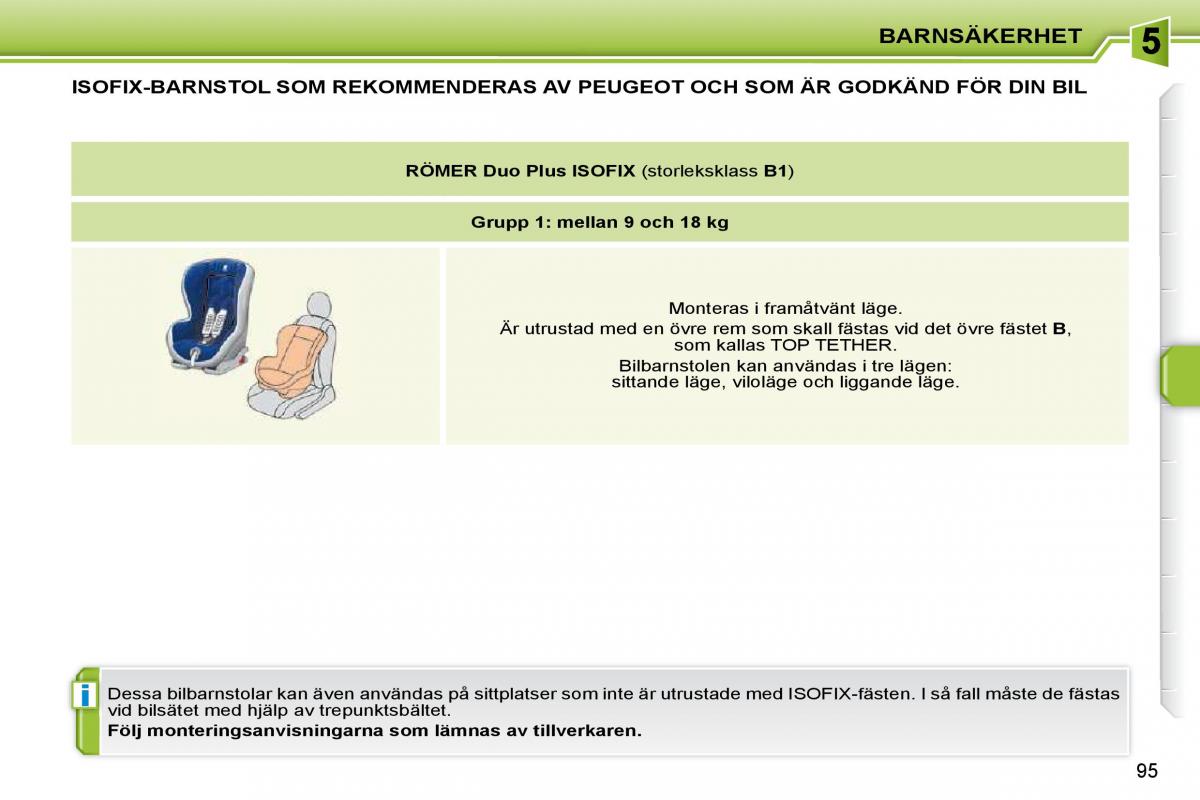 Peugeot 207 instruktionsbok / page 91