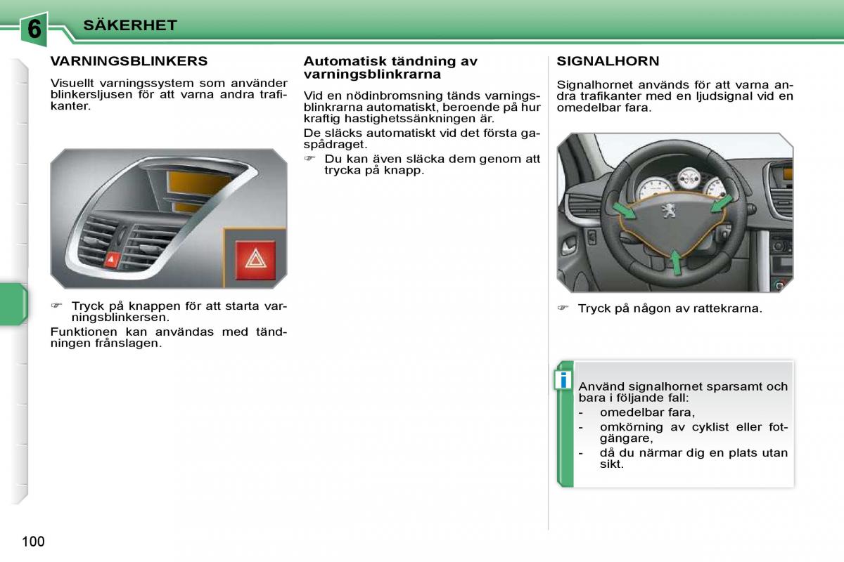 Peugeot 207 instruktionsbok / page 96