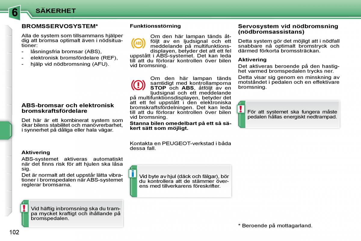 Peugeot 207 instruktionsbok / page 98