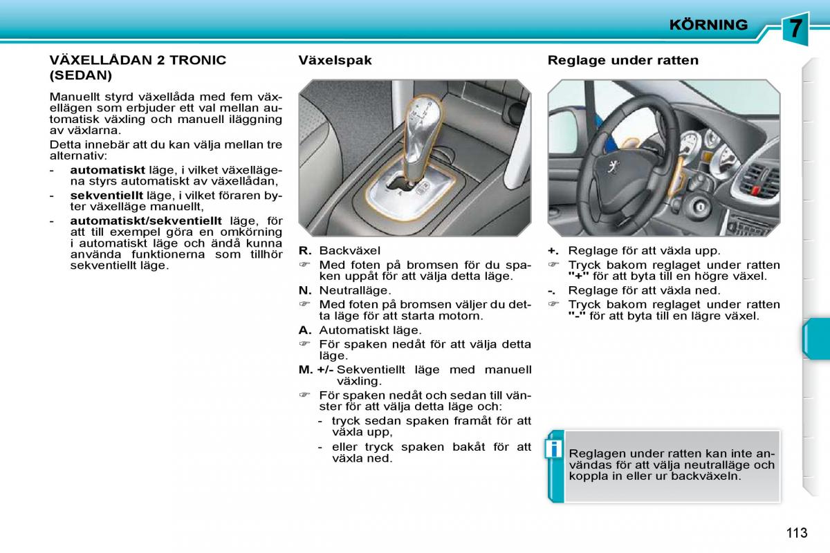 Peugeot 207 instruktionsbok / page 109