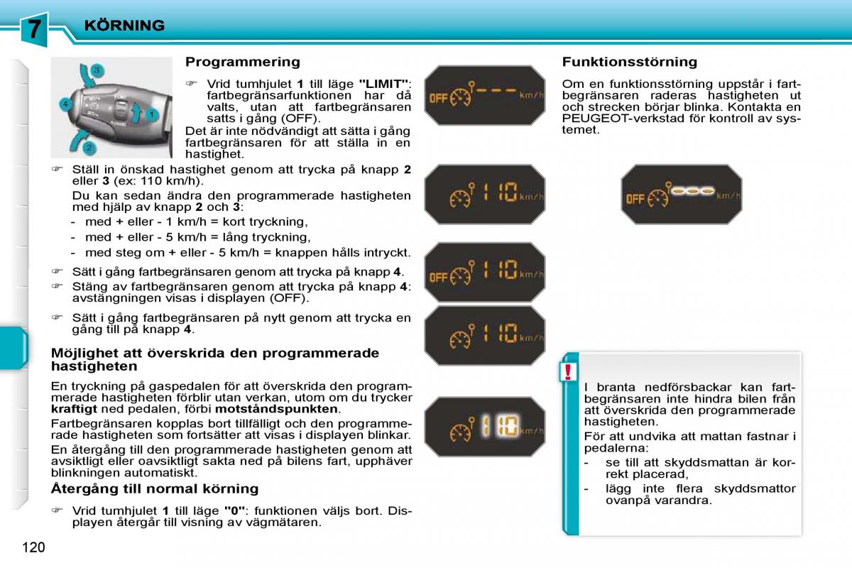 Peugeot 207 instruktionsbok / page 116