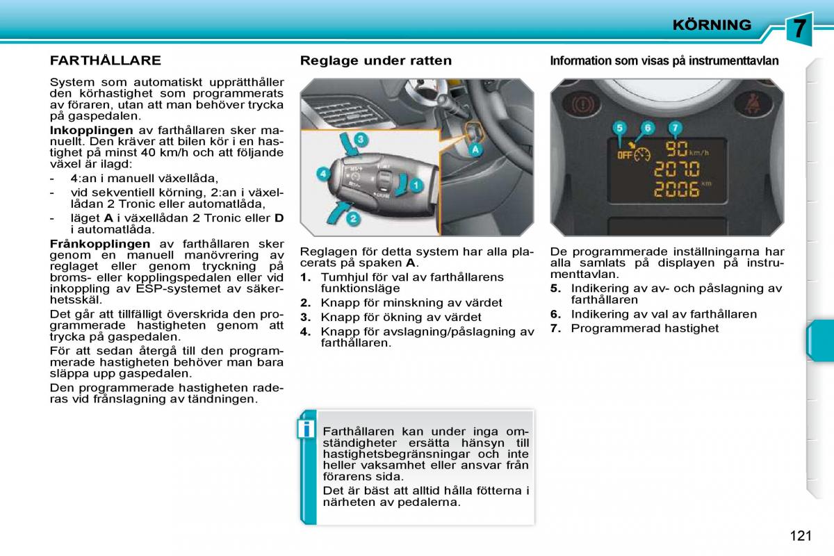 Peugeot 207 instruktionsbok / page 117