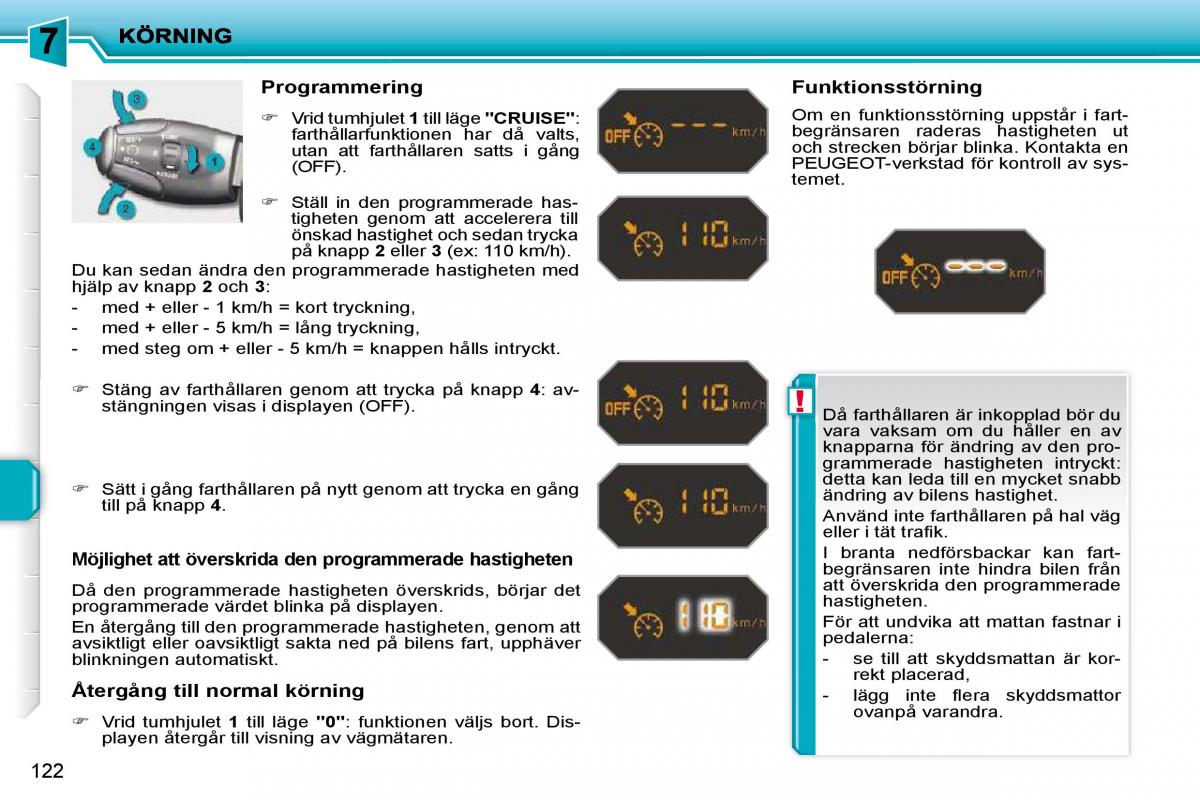 Peugeot 207 instruktionsbok / page 118