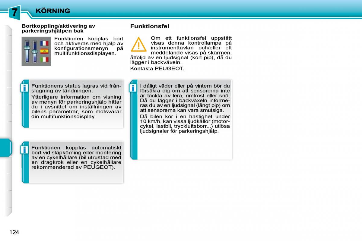 Peugeot 207 instruktionsbok / page 120