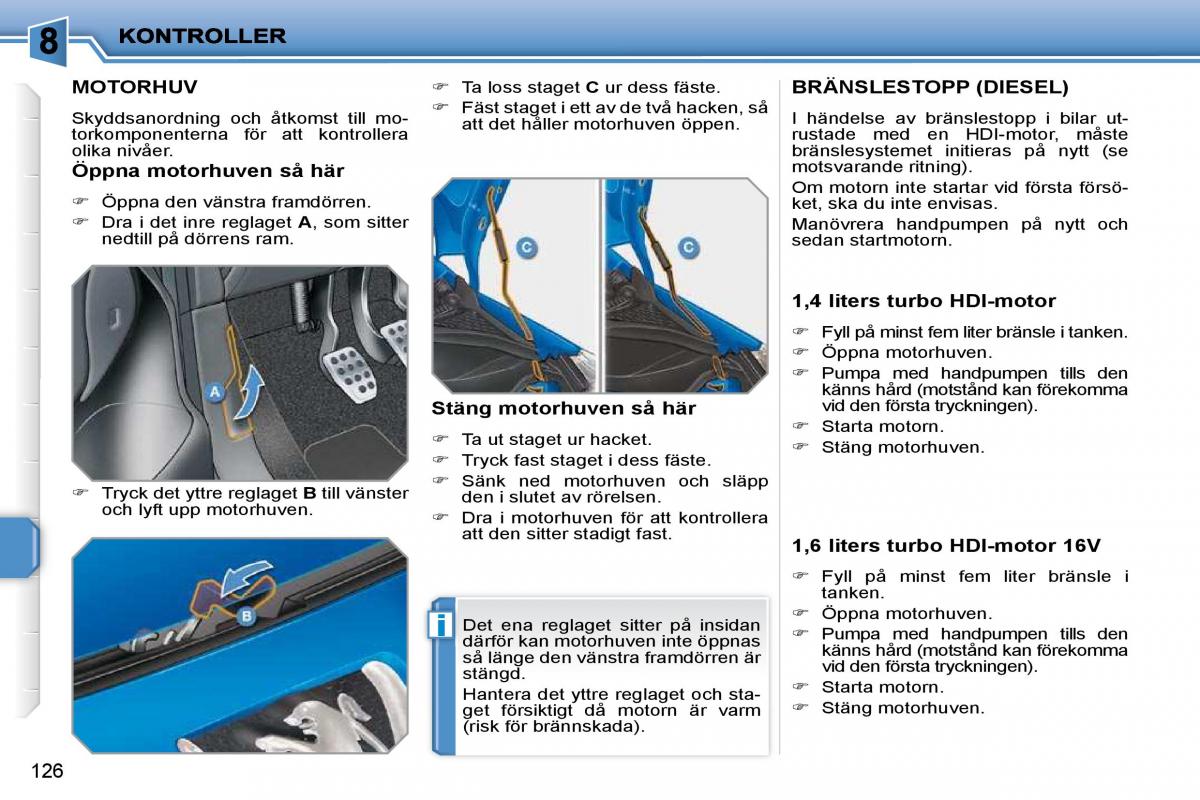 Peugeot 207 instruktionsbok / page 121