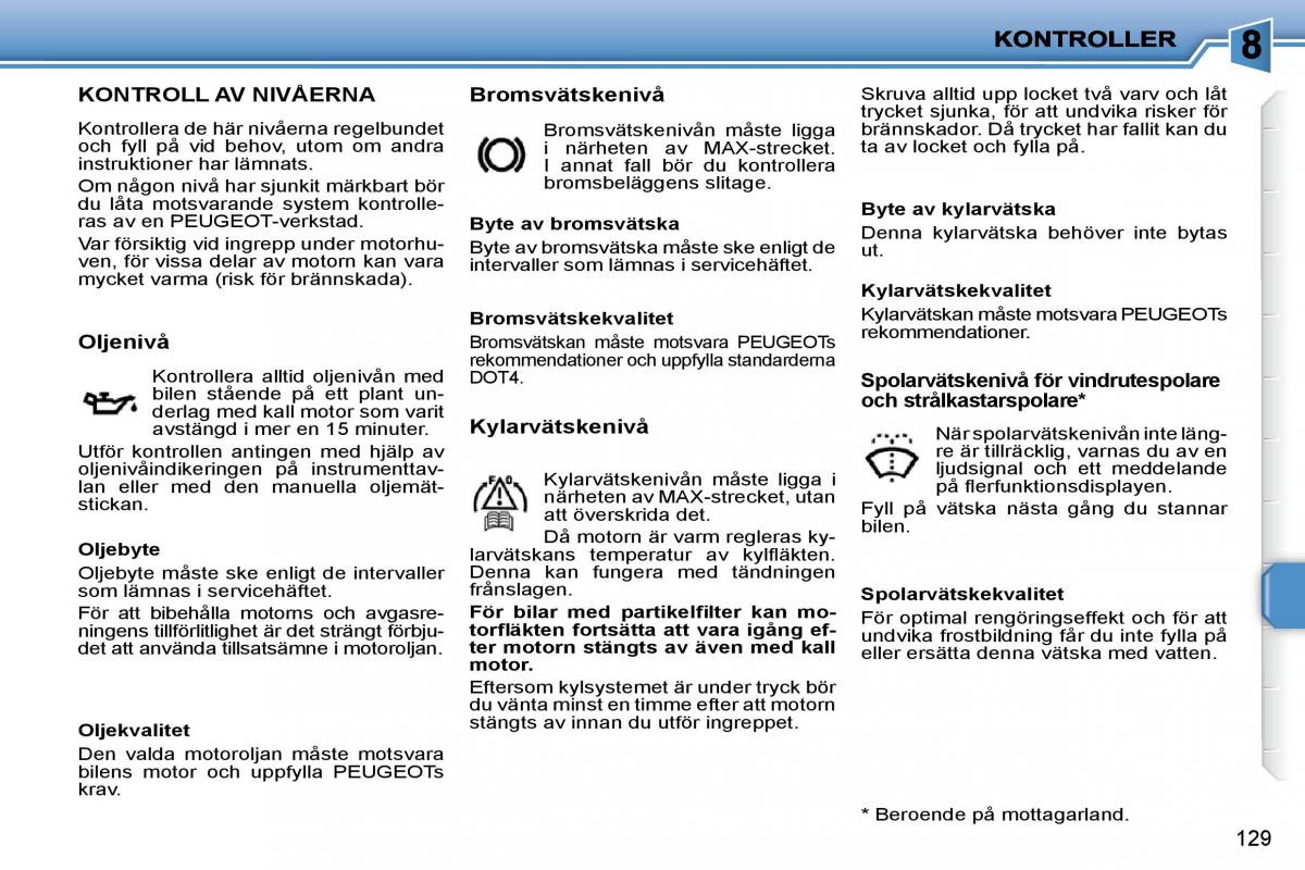 Peugeot 207 instruktionsbok / page 124