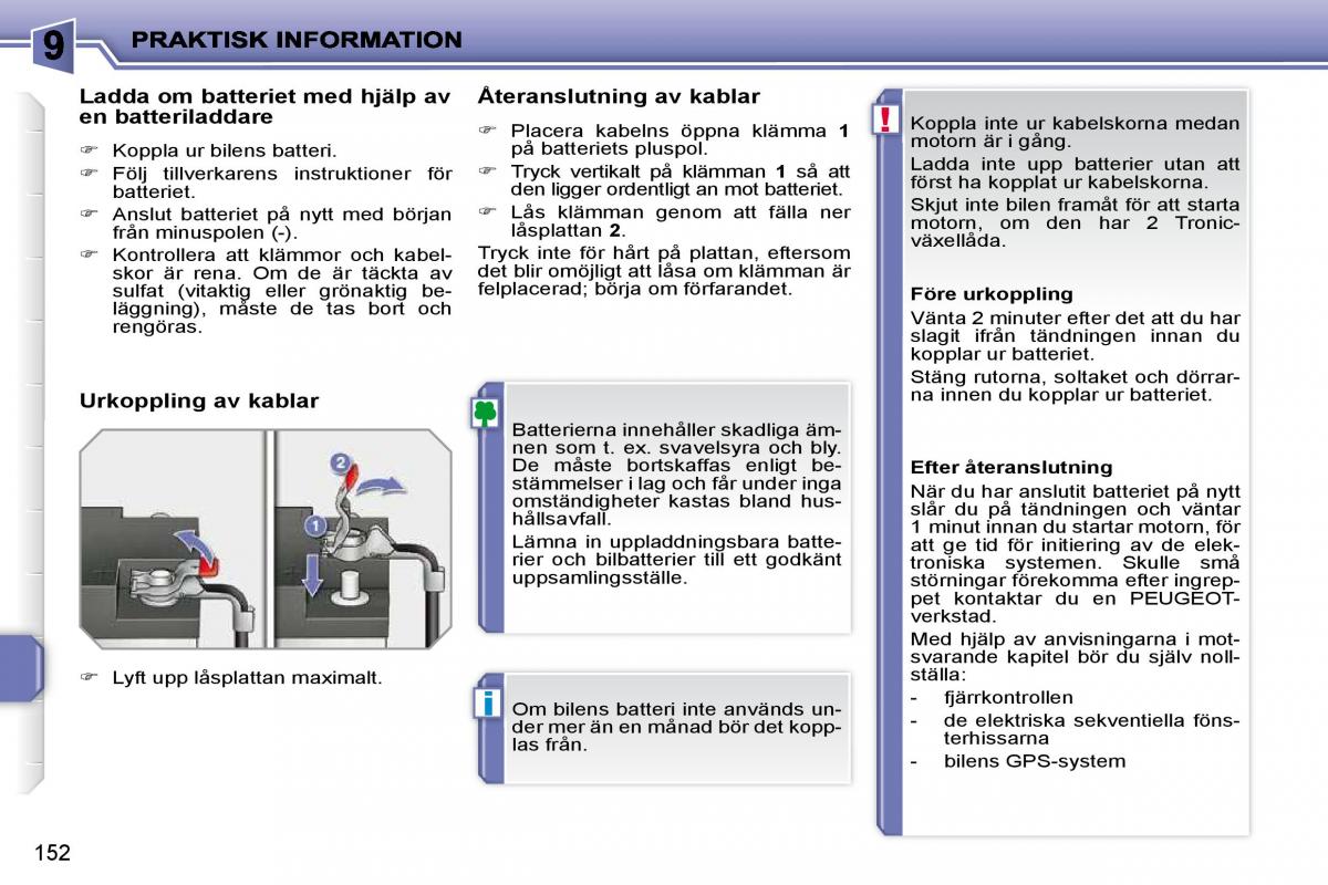 Peugeot 207 instruktionsbok / page 148