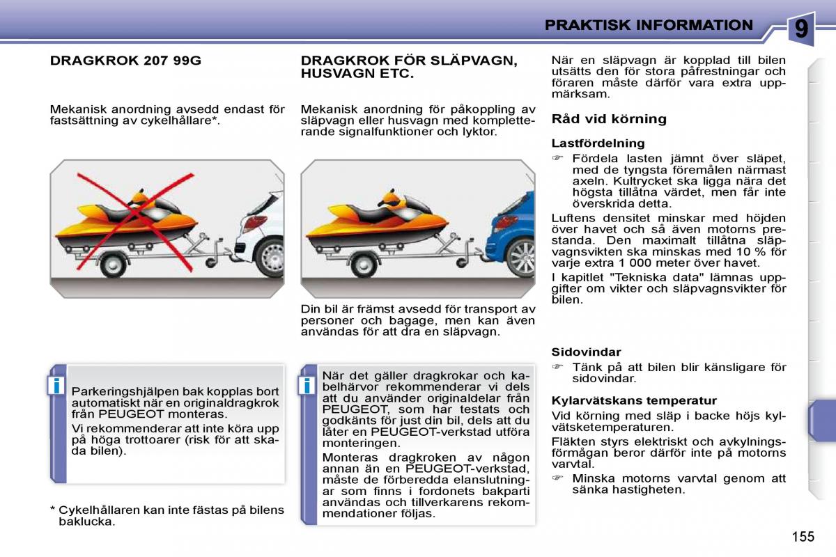 Peugeot 207 instruktionsbok / page 151