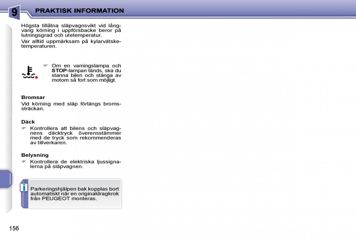 Peugeot 207 instruktionsbok / page 152