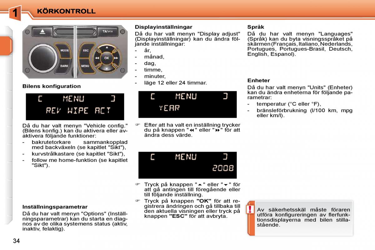 Peugeot 207 instruktionsbok / page 17