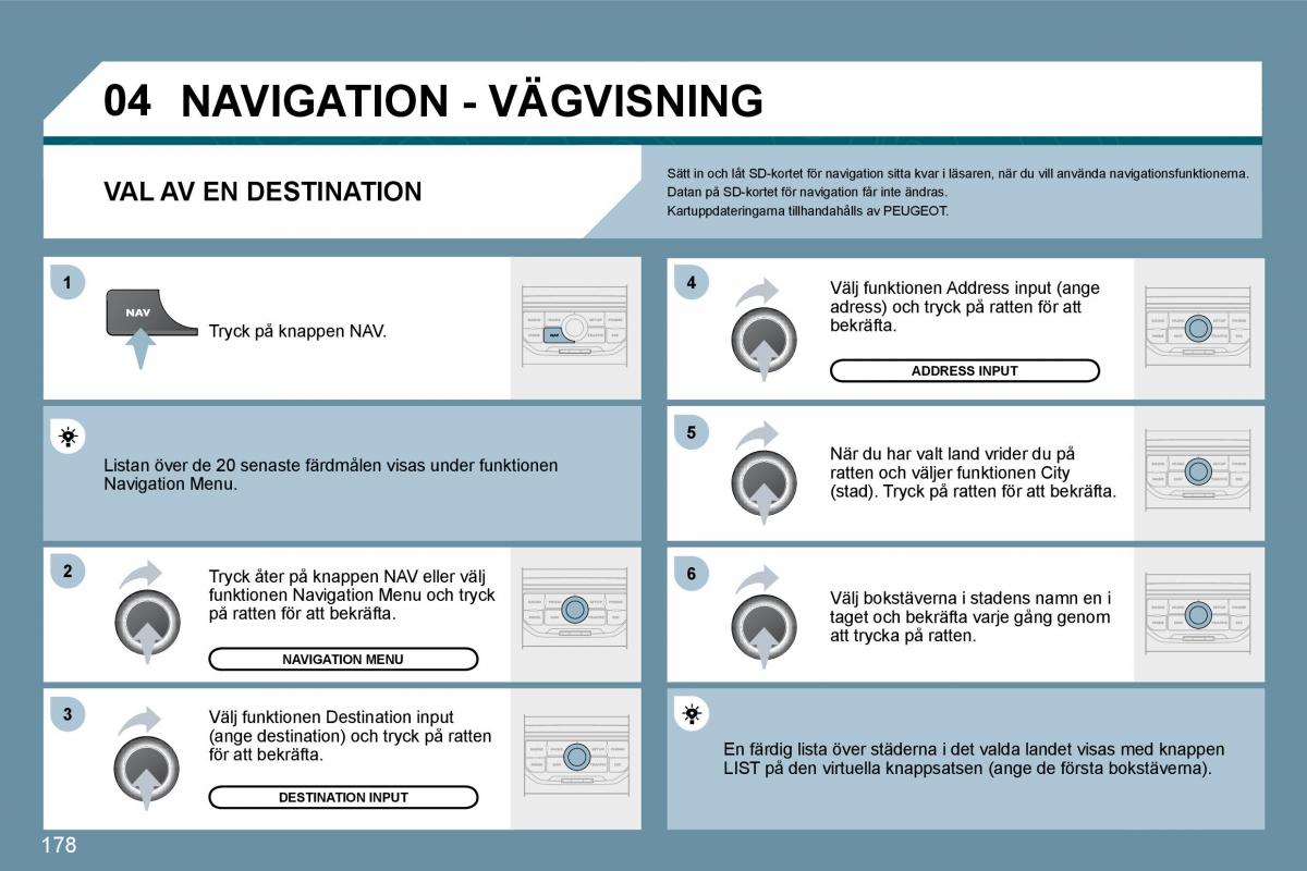 Peugeot 207 instruktionsbok / page 174