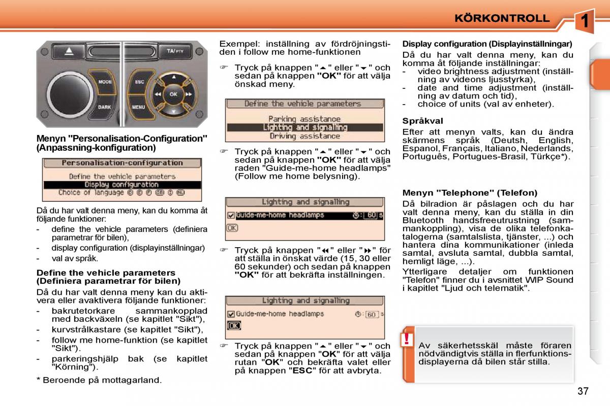 Peugeot 207 instruktionsbok / page 20