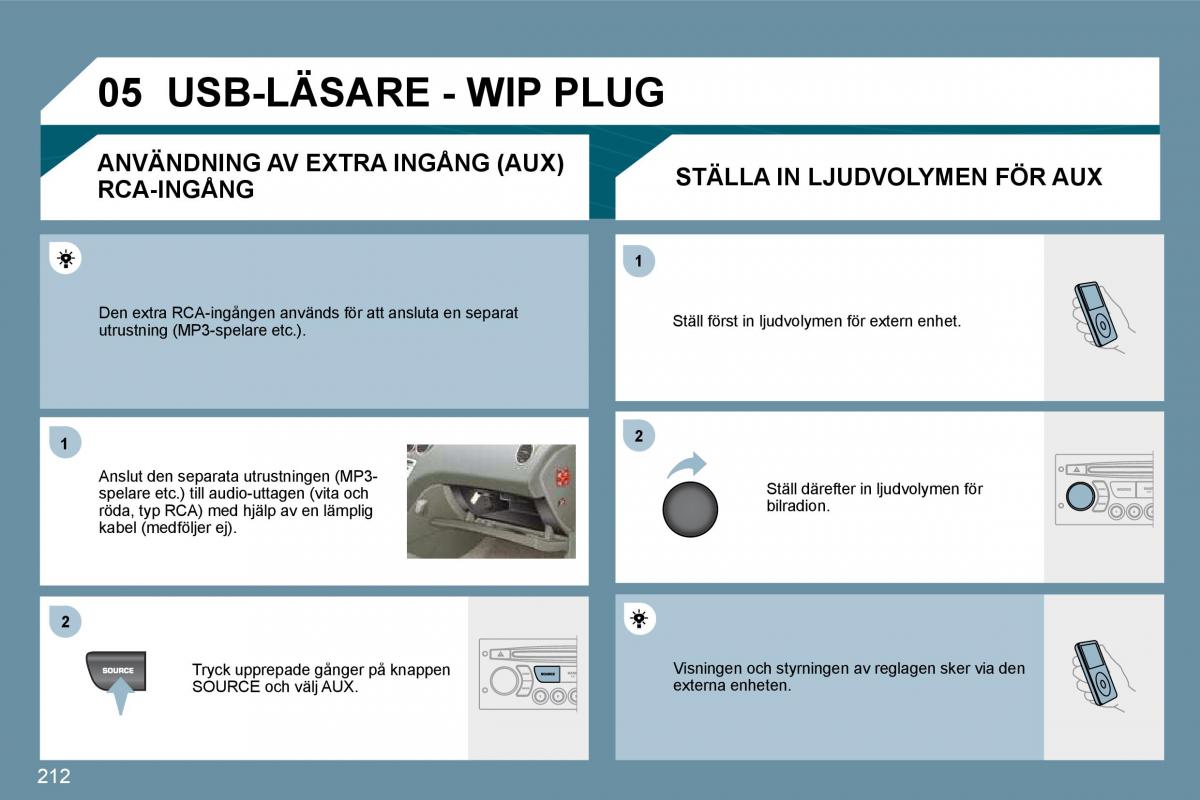 Peugeot 207 instruktionsbok / page 207