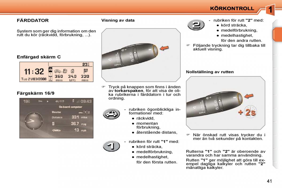 Peugeot 207 instruktionsbok / page 25