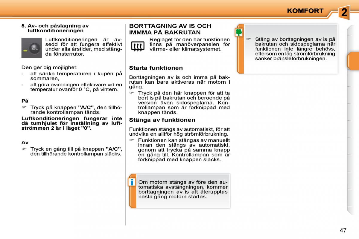 Peugeot 207 instruktionsbok / page 34