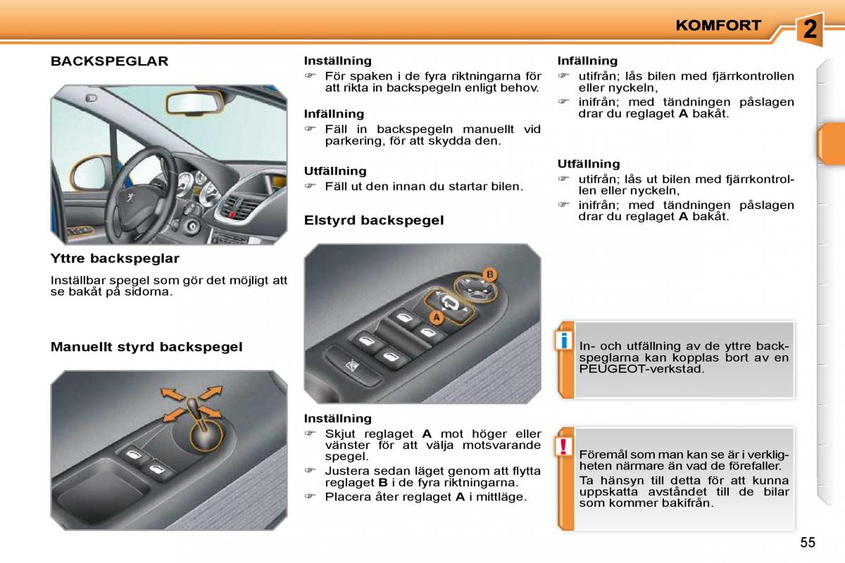 Peugeot 207 instruktionsbok / page 44