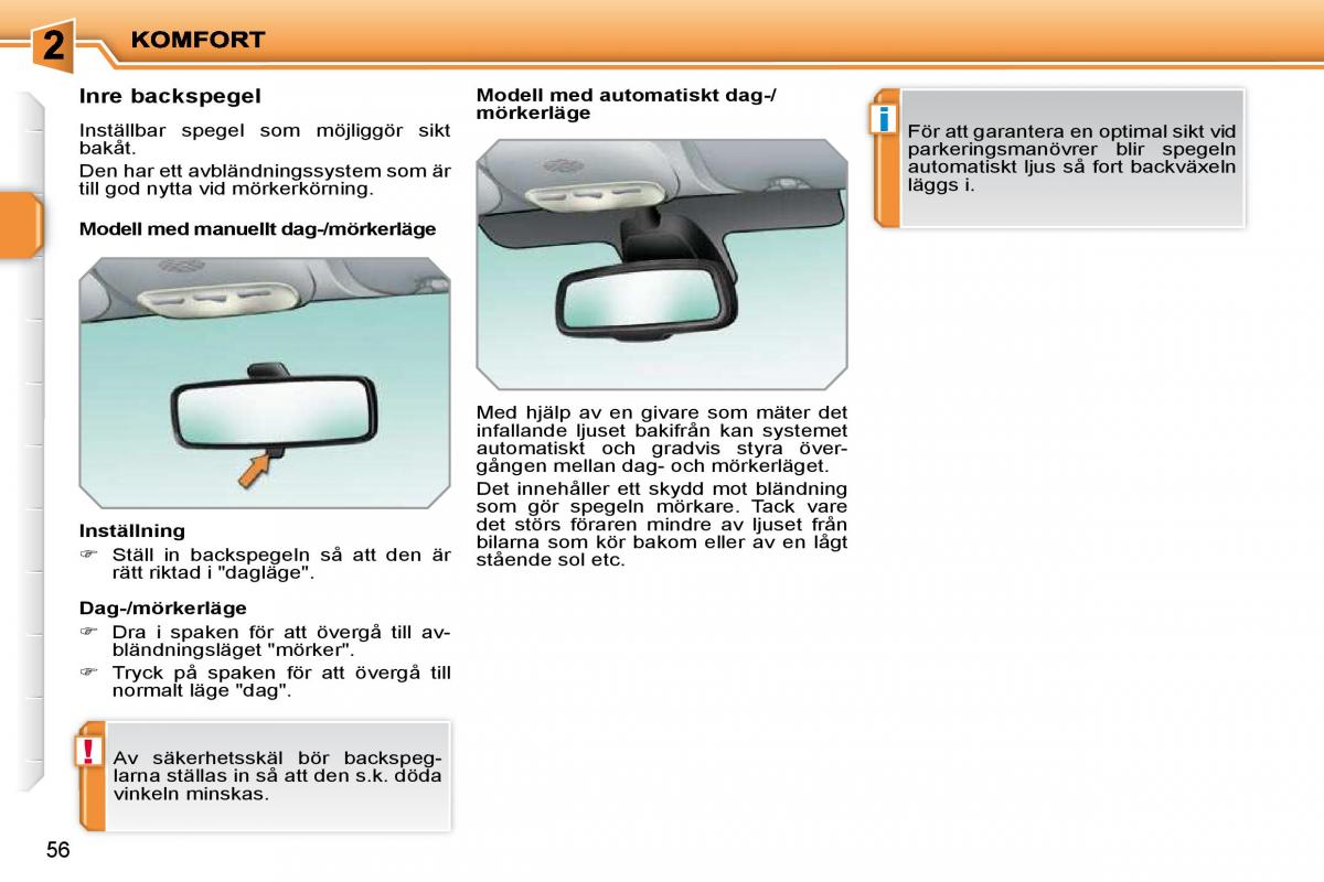 Peugeot 207 instruktionsbok / page 45