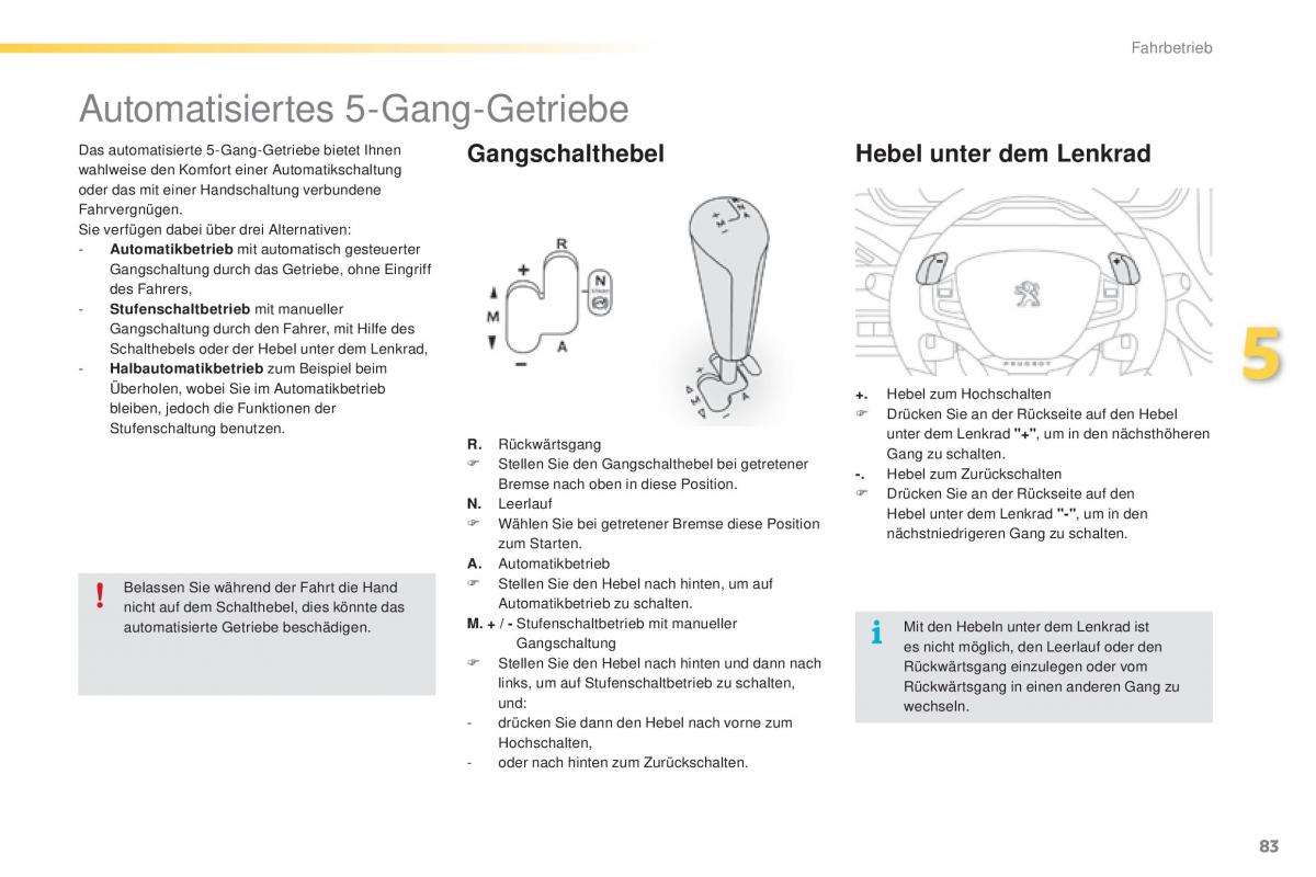 Peugeot 2008 Handbuch / page 85