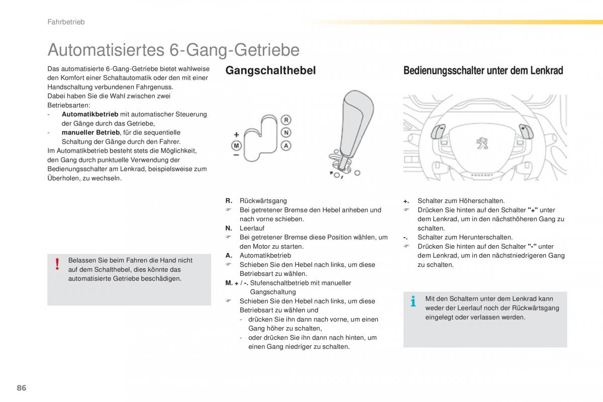 Peugeot 2008 Handbuch / page 88