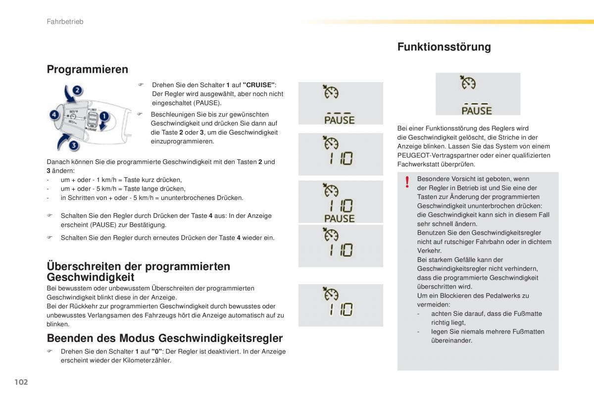 Peugeot 2008 Handbuch / page 104