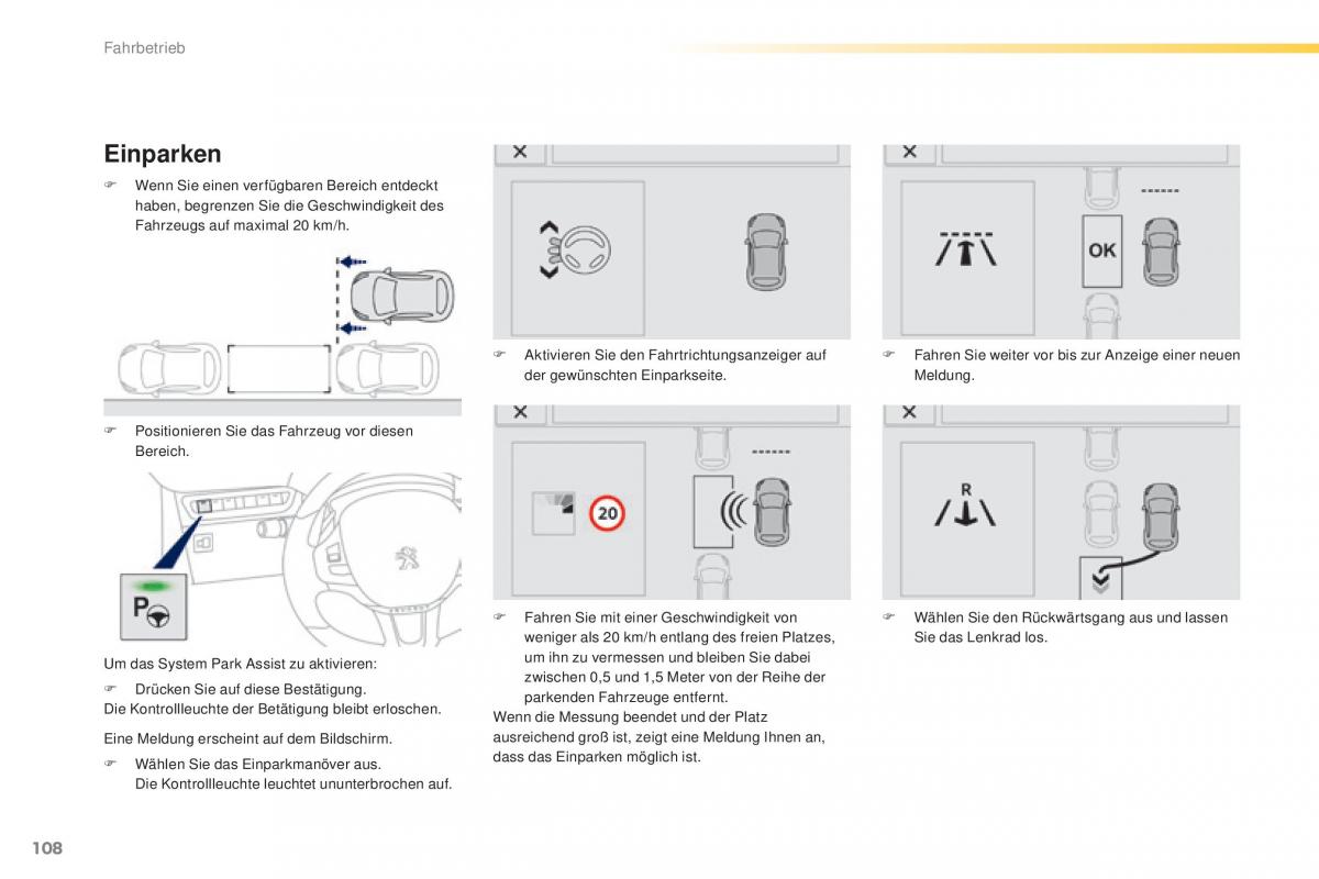 Peugeot 2008 Handbuch / page 110