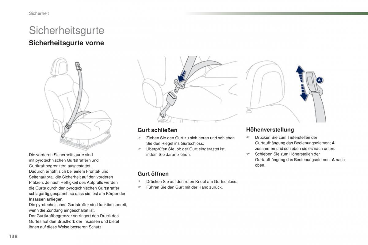 Peugeot 2008 Handbuch / page 140