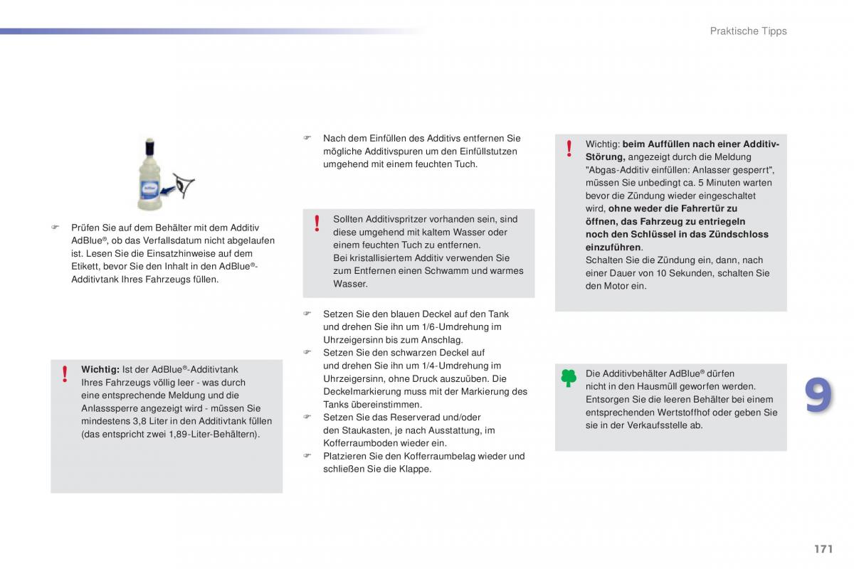 Peugeot 2008 Handbuch / page 173