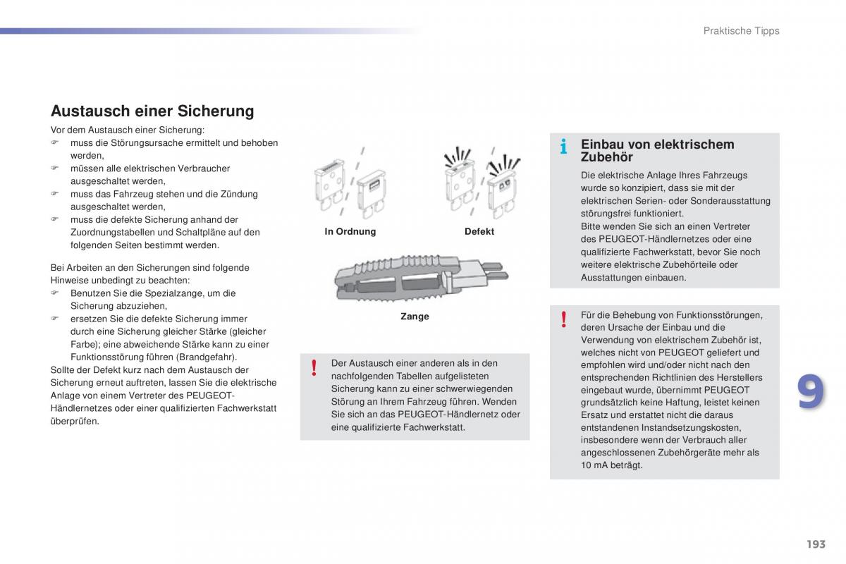 Peugeot 2008 Handbuch / page 195