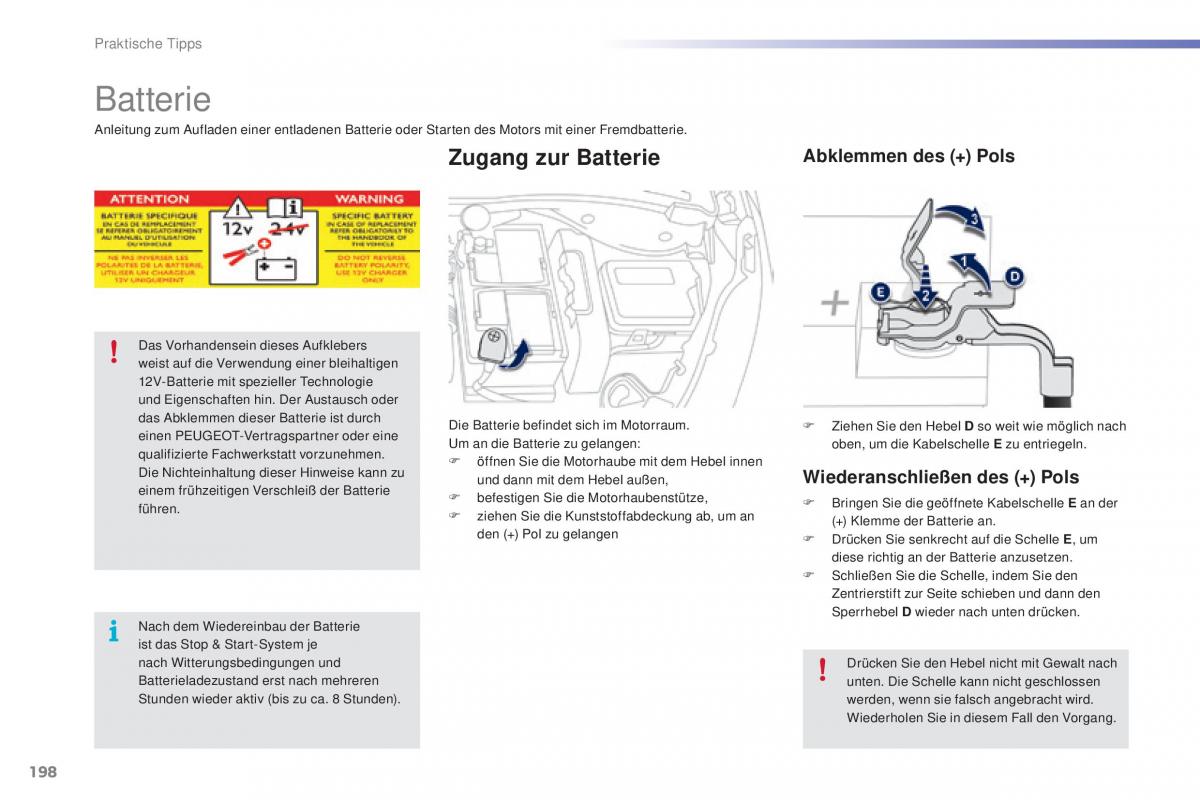 Peugeot 2008 Handbuch / page 200