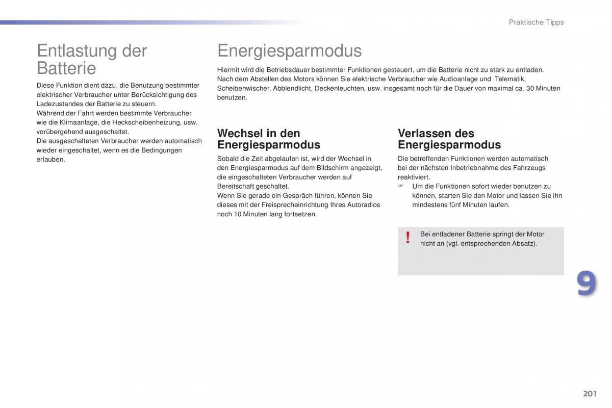 Peugeot 2008 Handbuch / page 203