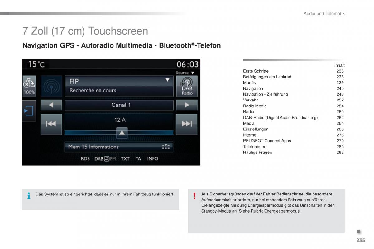 Peugeot 2008 Handbuch / page 237