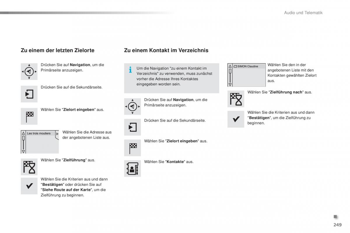 Peugeot 2008 Handbuch / page 251