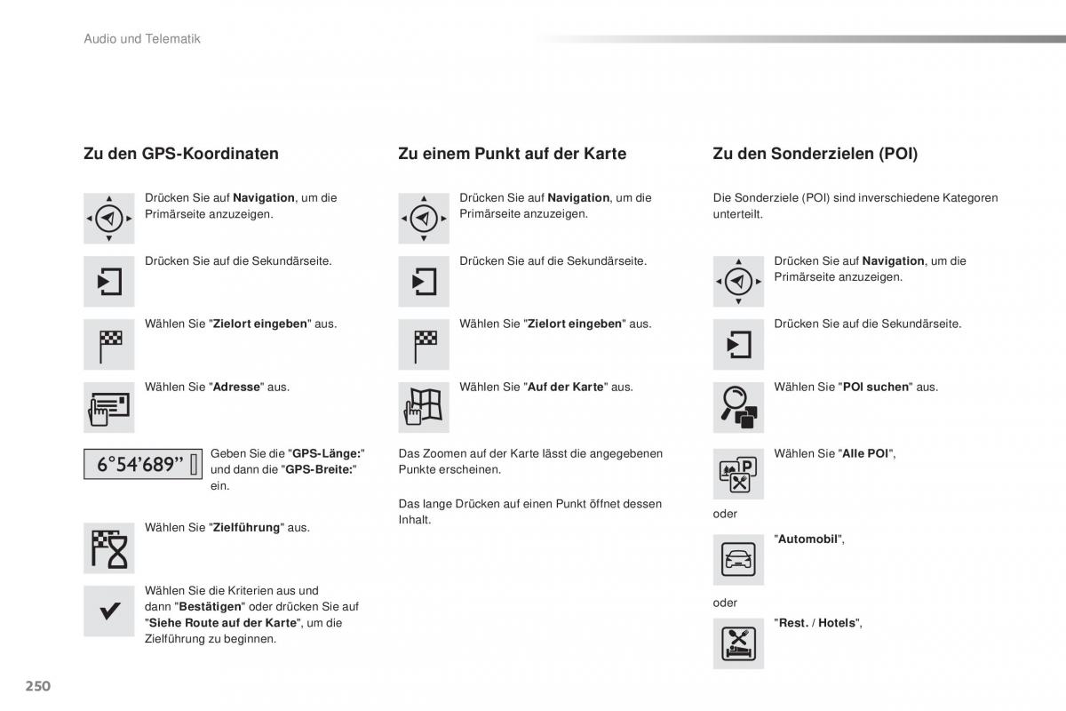 Peugeot 2008 Handbuch / page 252