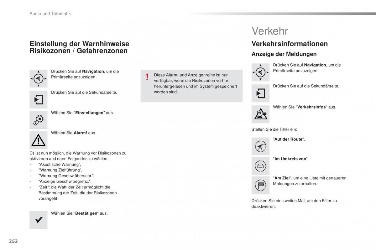 Peugeot 2008 Handbuch / page 254