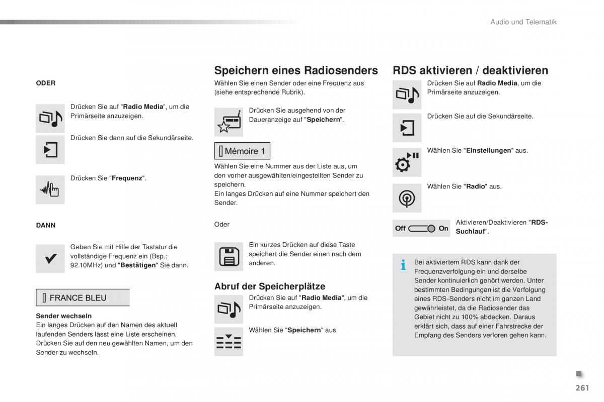 Peugeot 2008 Handbuch / page 263