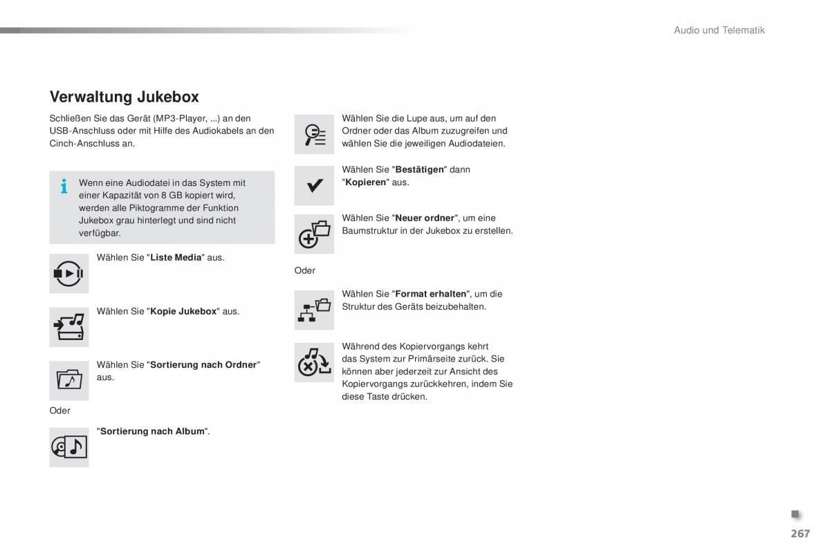 Peugeot 2008 Handbuch / page 269