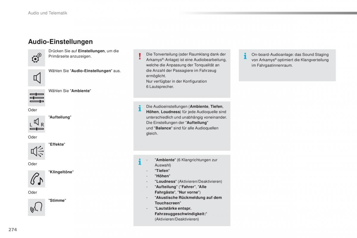 Peugeot 2008 Handbuch / page 276