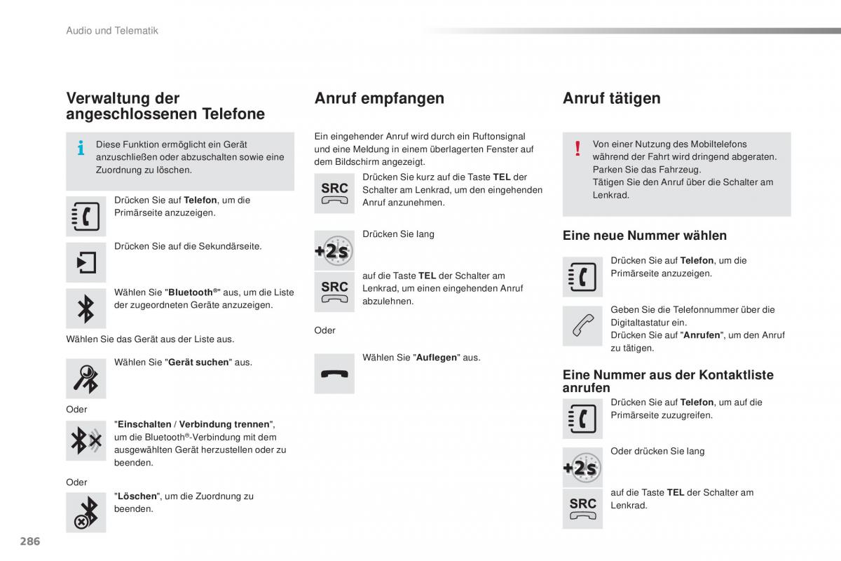 Peugeot 2008 Handbuch / page 288